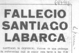 Falleció Santiago Labarca.