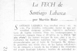 La FECH de Santiago Labarca