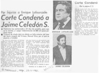 Corte condenó a Jaime Celedón S.