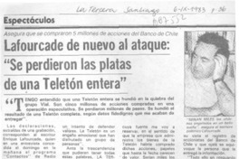 Lafourcade de nuevo al ataque: "Se perdieron las platas de una Teletón entera".