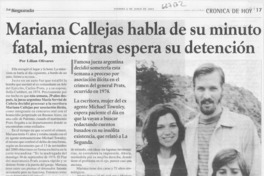Mariana Callejas habla de su minuto fatal, mientras espera su detención : [entrevista]