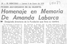 Homenaje en memoria de Amanda Labarca.
