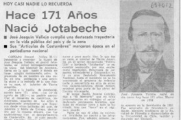 Hace 171 años nació Jotabeche.