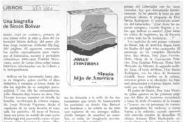 Una Biografía de Simón Bolívar.