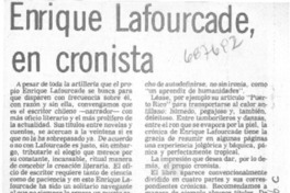 Enrique Lafourcade, en cronista