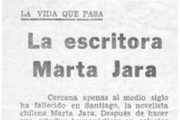 La escritora Marta Jara