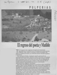 El regreso del poeta y Matilde.