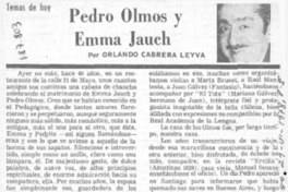 Pedro Olmos y Emma Jauch