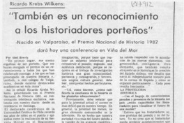 "También es un reconocimiento a los historiadores porteños" : [entrevista]