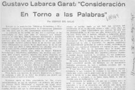 Gustavo Labarca Garat: "Consideración en torno a las palabras"