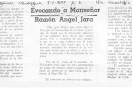 Evocando a monseñor Ramón Angel Jara.