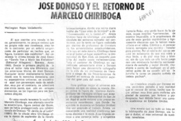 José Donoso y el retorno de Marcelo Chiriboga