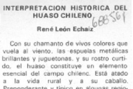 Interpretación histórica del huaso chileno