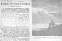Poemas de Juan Radrigán