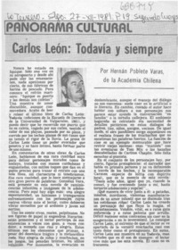 Carlos León: todavía y siempre