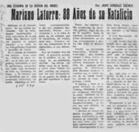 Mariano Latorre: 88 años de su natalicio
