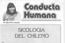 Sicología del chileno