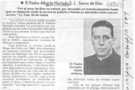 El Padre Alberto Hurtado S.J., siervo de Dios
