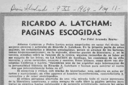 Ricardo A. Latcham: páginas escogidas