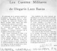 Los cuentos militares de Olegario Lazo Baeza