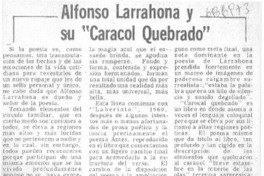 Alfonso Larrahona y su "Caracol quebrado".