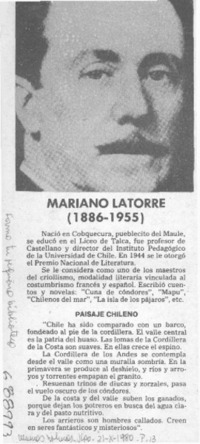 Mariano Latorre (1886-1955).