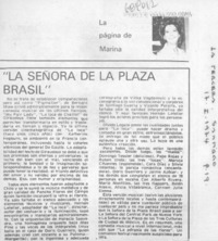 La señora de la plaza Brasil".