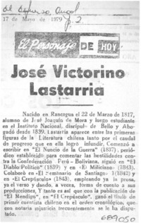 José Victorino Lastarria.