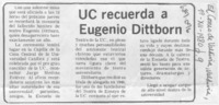 UC recuerda a Eugenio Dittborn
