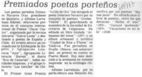 Premiados poetas porteños
