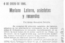 Mariano Latorre, anécdotas y recuerdos