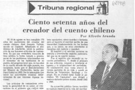 Ciento setenta años del creador del cuento chileno
