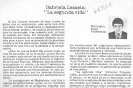Gabriela Lezaeta: "La segunda vida"