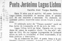 Poeta Jerónimo lagos Lisboa