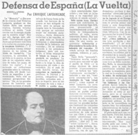 Defensa de España (La vuelta)