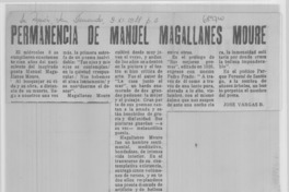 Permanencia de Manuel Magallanes Moure