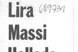 Lira Massi hallado muerto.