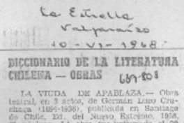 Diccionario de la literatura chilena.