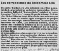 Las correcciones de Baldomero Lillo.