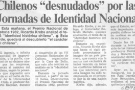 Chilenos "desnudados" por las Jornadas de Identidad Nacional.