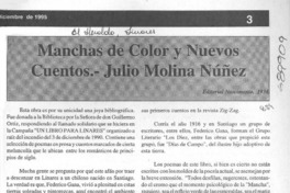 Manchas de color y nuevos cuentos, Julio Molina Núñez.