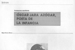 Oscar Jara Azócar, poeta de la infancia