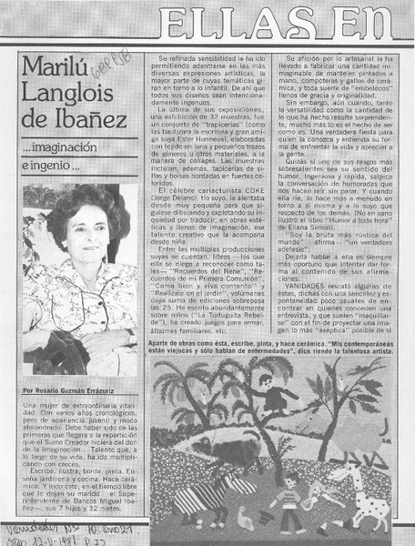 Marilú Langlois de Ibáñez