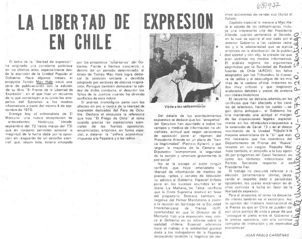 La libertad de expresión en Chile