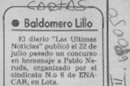 Baldomero Lillo.