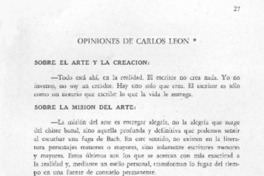 Opiniones de Carlos León.