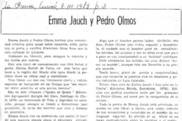 Emma Jauch y Pedro Olmos