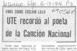UTE recordó al poeta de la Canción Nacional.
