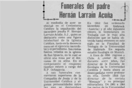 Funerales del padre Hernán Larraín Acuña.