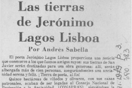 Las tierras de Jerónimo Lagos Lisboa